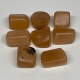 132g, 0.7"-1.1", 8pcs, Honey Calcite Tumbled Stones @Afghanistan, B26741