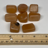 132g, 0.7"-1.1", 8pcs, Honey Calcite Tumbled Stones @Afghanistan, B26741
