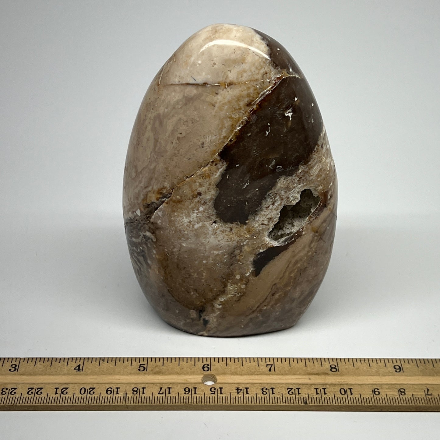 890g,5.3"x3.4"x2.3" Black Opal Freeform Polished Gemstone @Madagascar,B21082