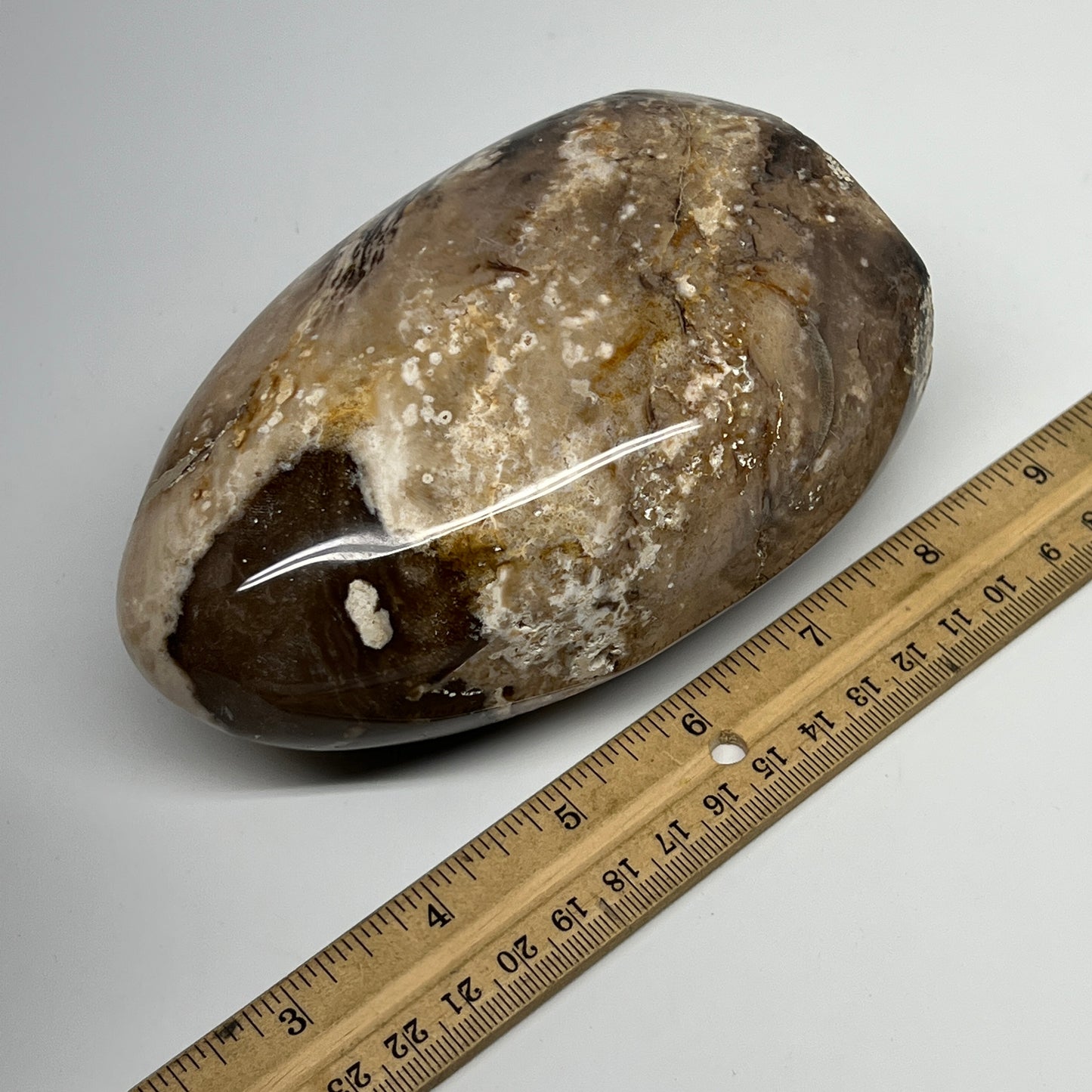 890g,5.3"x3.4"x2.3" Black Opal Freeform Polished Gemstone @Madagascar,B21082