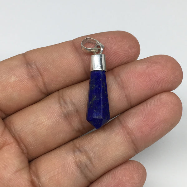 13.5cts,27mm x 9mm x 7mm,Lapis Lazuli Pendant Sterling Silver @Afghanistan,FP140