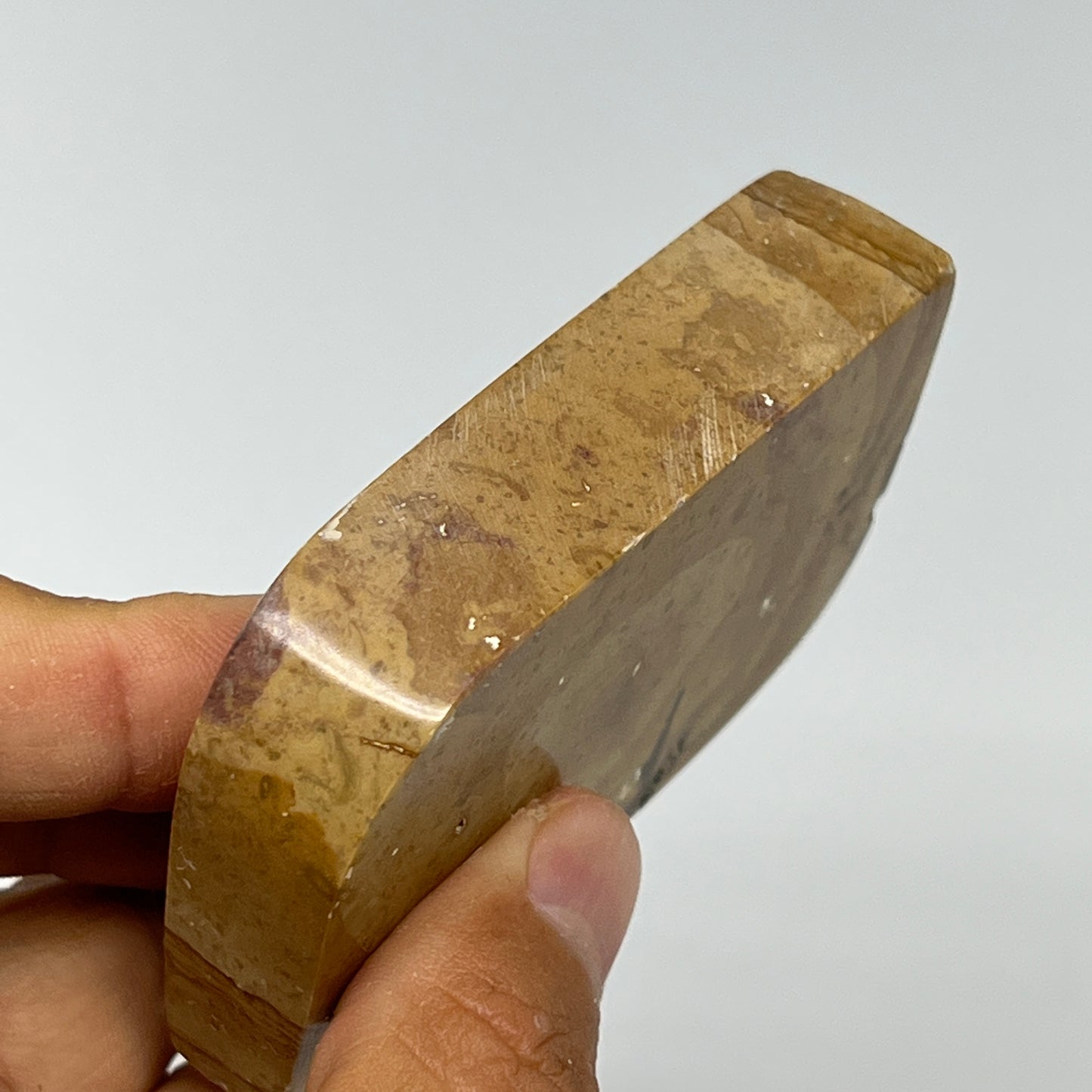 137.3g, 2.9"x1.9"x0.7" Picture Jasper Rectangle Gemstone Home Decor, B20153