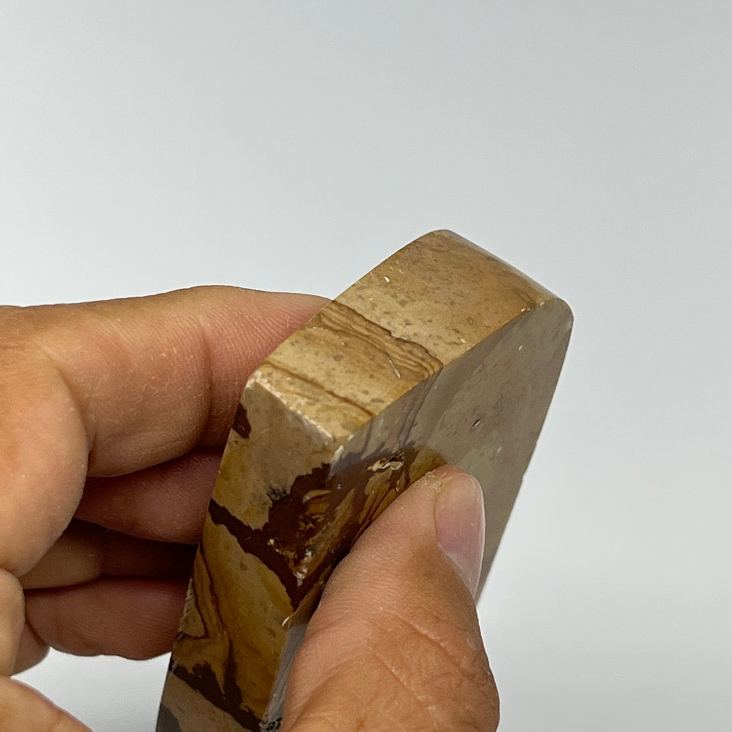 137.3g, 2.9"x1.9"x0.7" Picture Jasper Rectangle Gemstone Home Decor, B20153