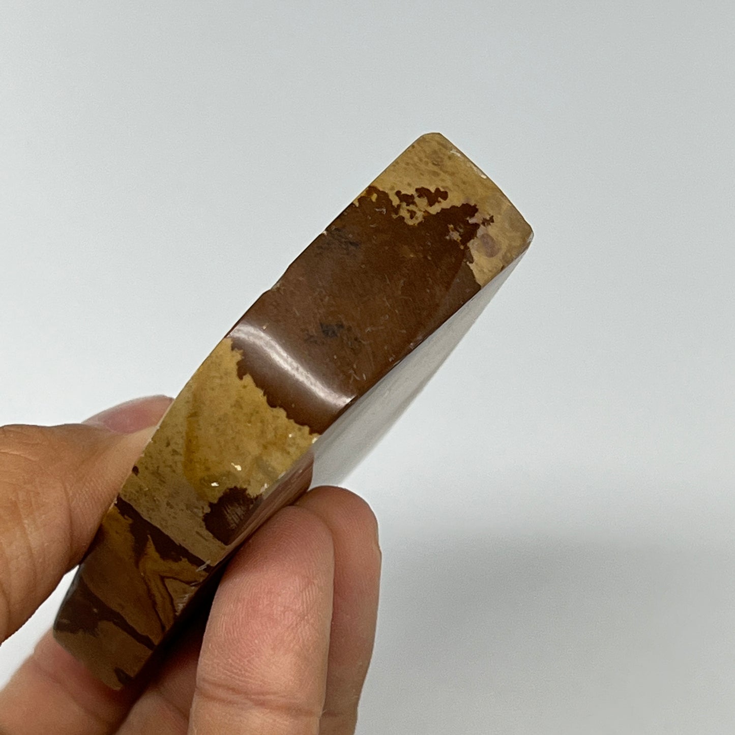 137.3g, 2.9"x1.9"x0.7" Picture Jasper Rectangle Gemstone Home Decor, B20153