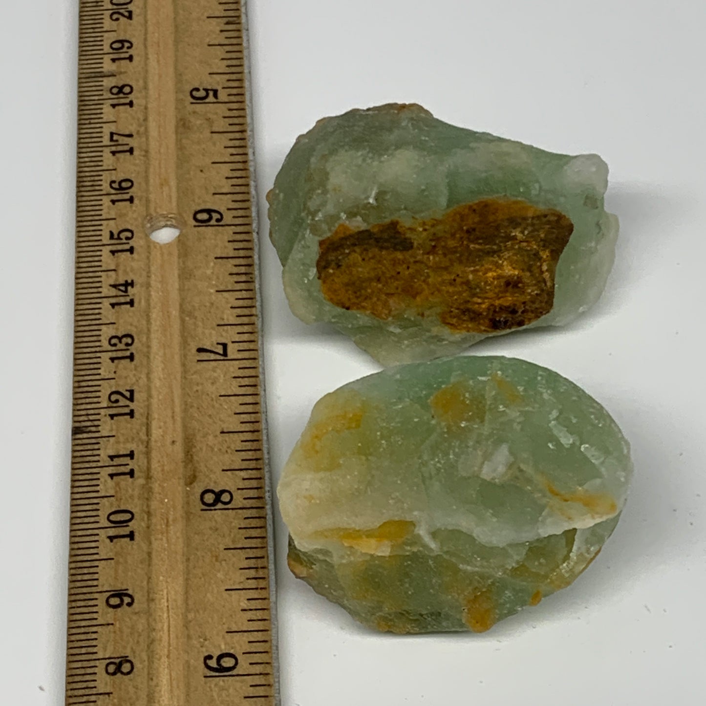 143.7g,1.8"-2", 2pcs, Fluorite Tumbled Rough/Semi- Polished @Mexico, B18704