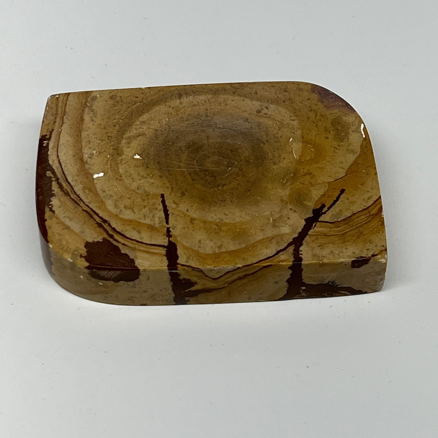 137.3g, 2.9"x1.9"x0.7" Picture Jasper Rectangle Gemstone Home Decor, B20153