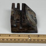 498g, 2.9" x 2.9" x 1.9" Fossils Orthoceras Ammonite Business Card Holder,B8093