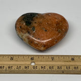 172.5g, 2.3"x2.8"x1.1" Orange Calcite Heart Gemstones from Madagascar, B17180