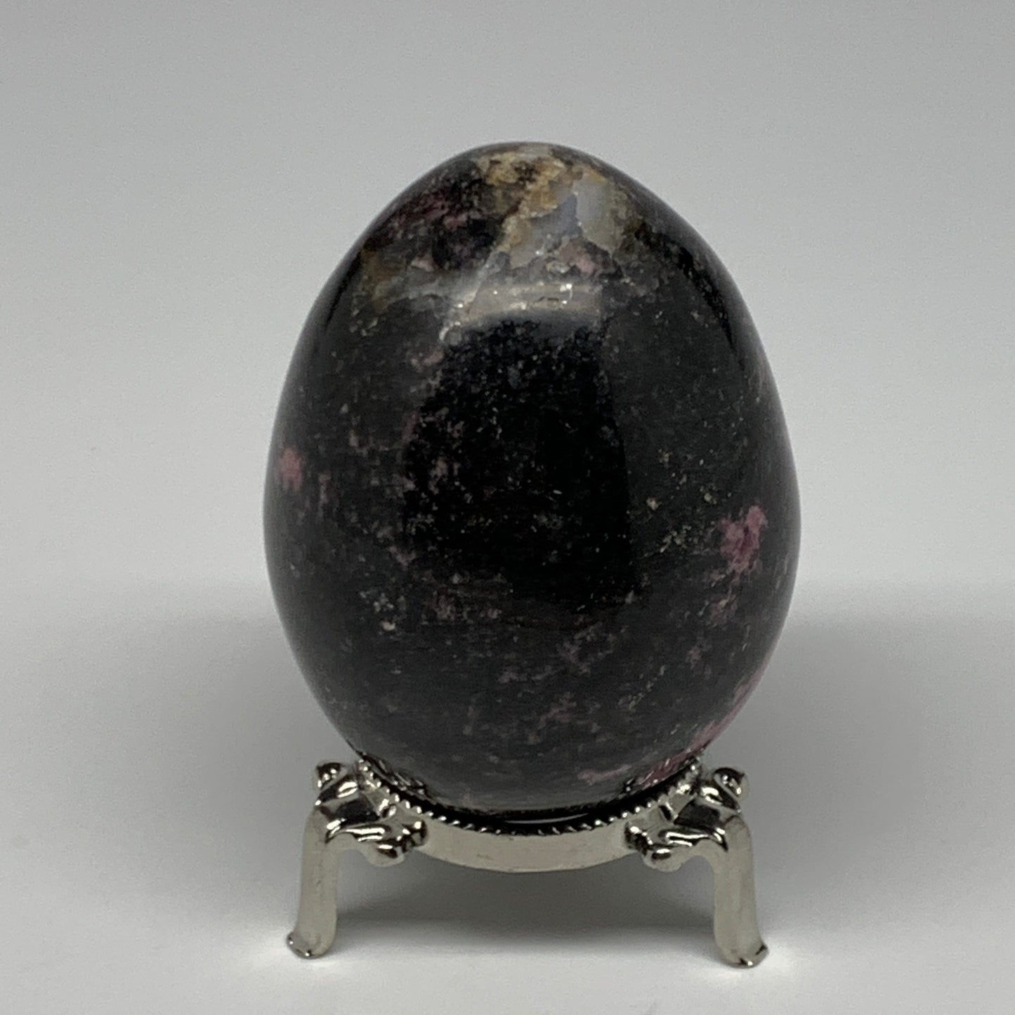 476.1g, 3"x2.3" Natural Untreated Rhodonite Egg Polished @Madagascar, B22779