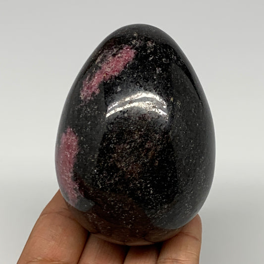 493.2g, 3.3"x2.4" Natural Untreated Rhodonite Egg Polished @Madagascar, B22780