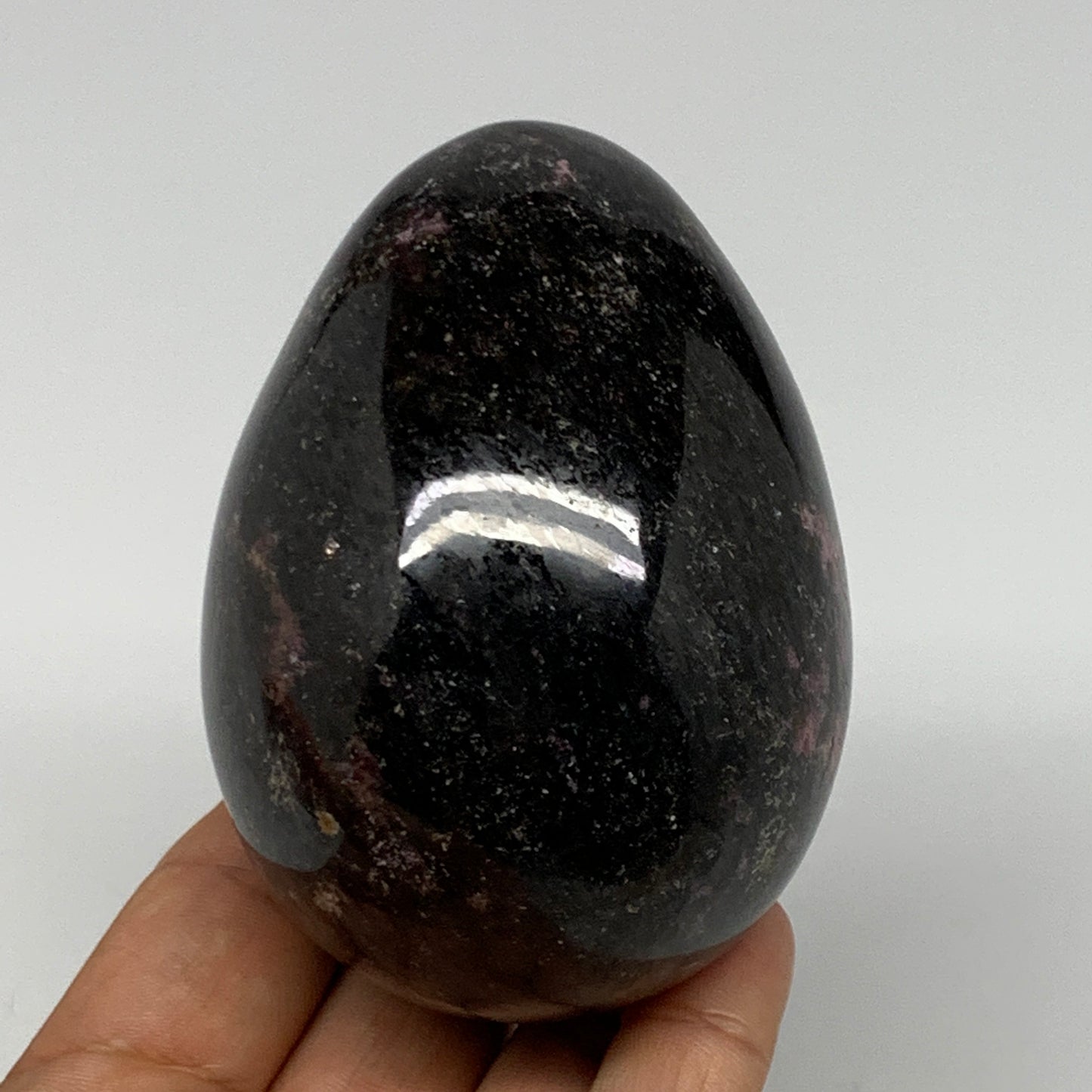 493.2g, 3.3"x2.4" Natural Untreated Rhodonite Egg Polished @Madagascar, B22780