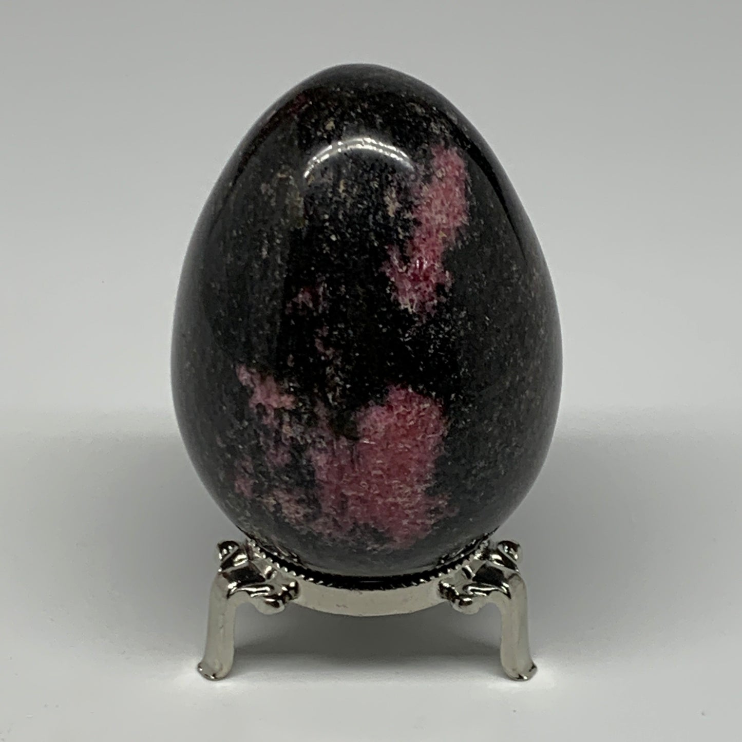 493.2g, 3.3"x2.4" Natural Untreated Rhodonite Egg Polished @Madagascar, B22780