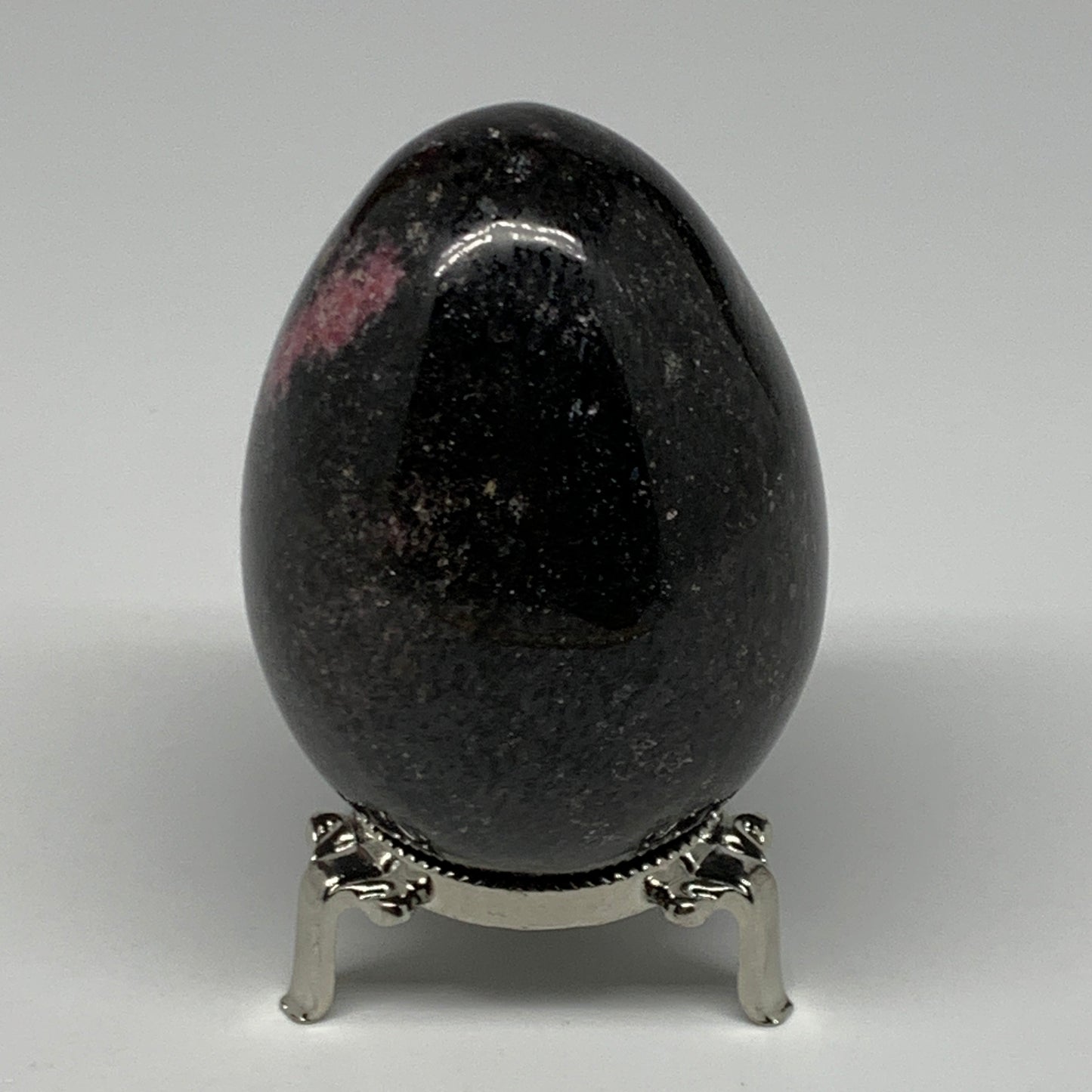 493.2g, 3.3"x2.4" Natural Untreated Rhodonite Egg Polished @Madagascar, B22780