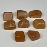143.7g, 1"-1.3", 8pcs, Honey Calcite Tumbled Stones @Afghanistan, B26745