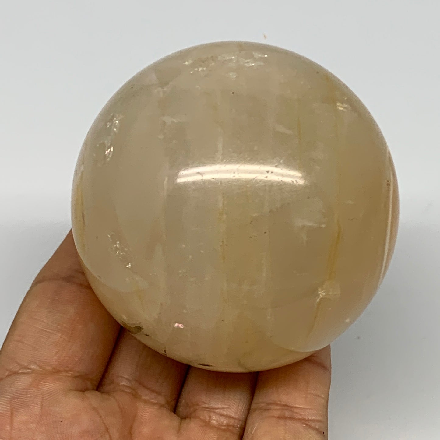 398.9g, 2.6" (66mm), Yellow Hematoid Sphere Crystal Ball Gemstones @Madagascar,B