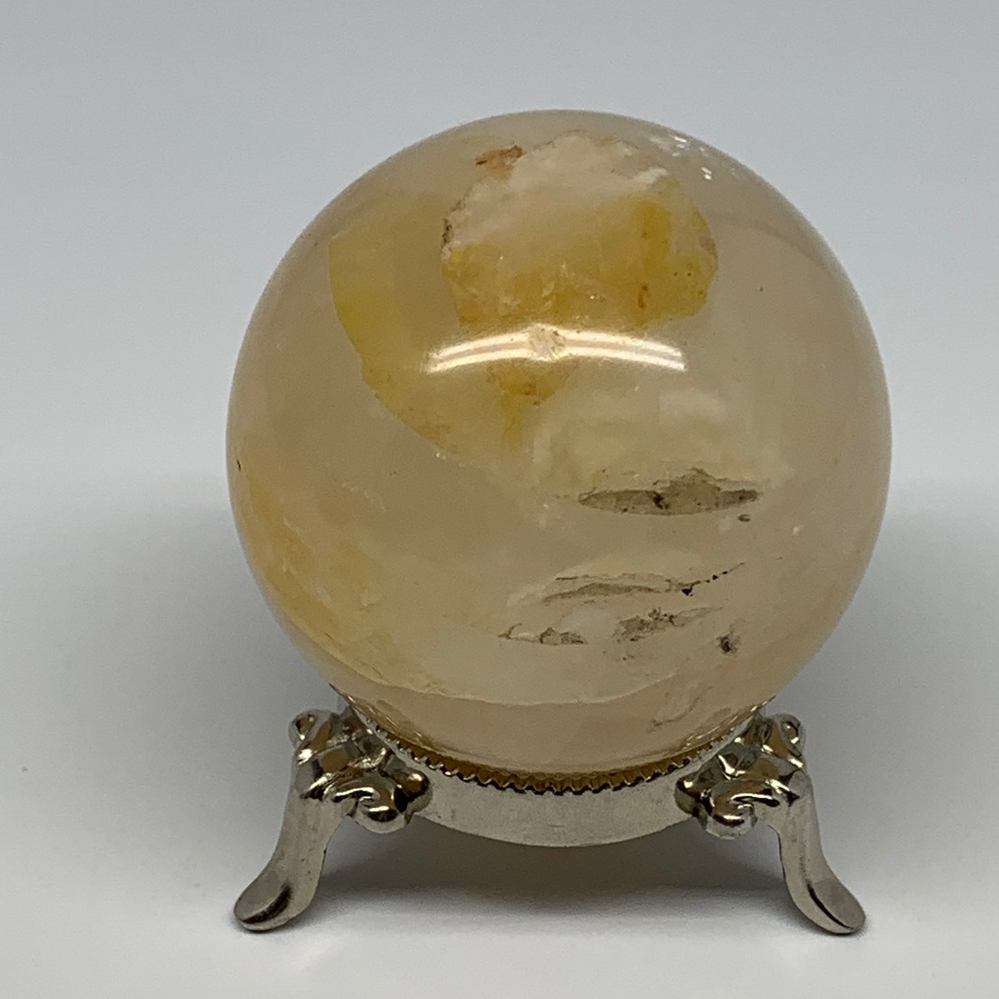 398.9g, 2.6" (66mm), Yellow Hematoid Sphere Crystal Ball Gemstones @Madagascar,B