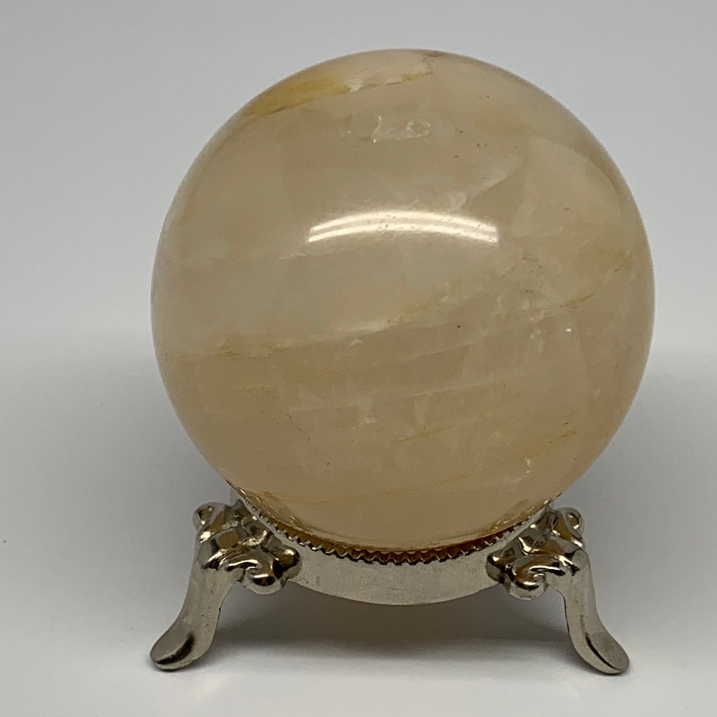 398.9g, 2.6" (66mm), Yellow Hematoid Sphere Crystal Ball Gemstones @Madagascar,B