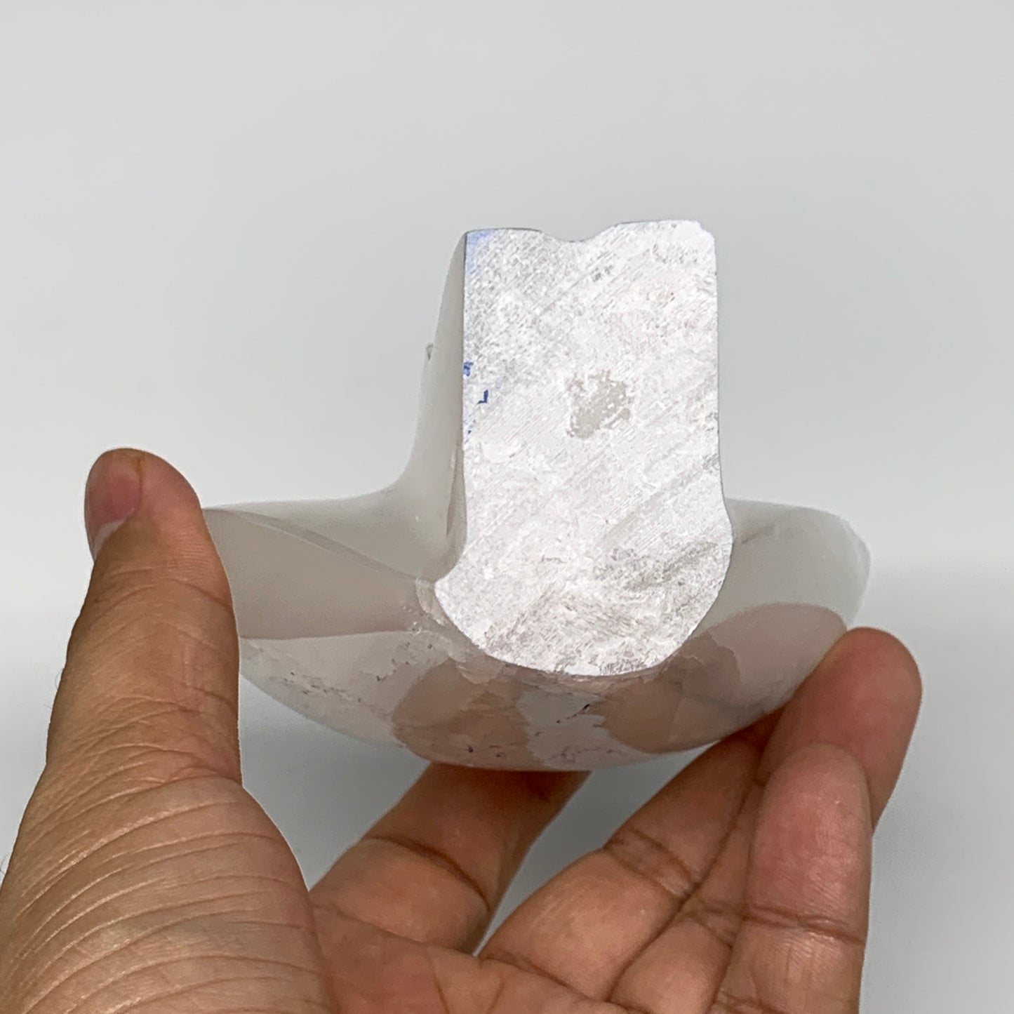 418g, 3.9"x3.5"x1.9"Natural Selenite (Satin Spar) Angel Crystal @Morocco,B8970