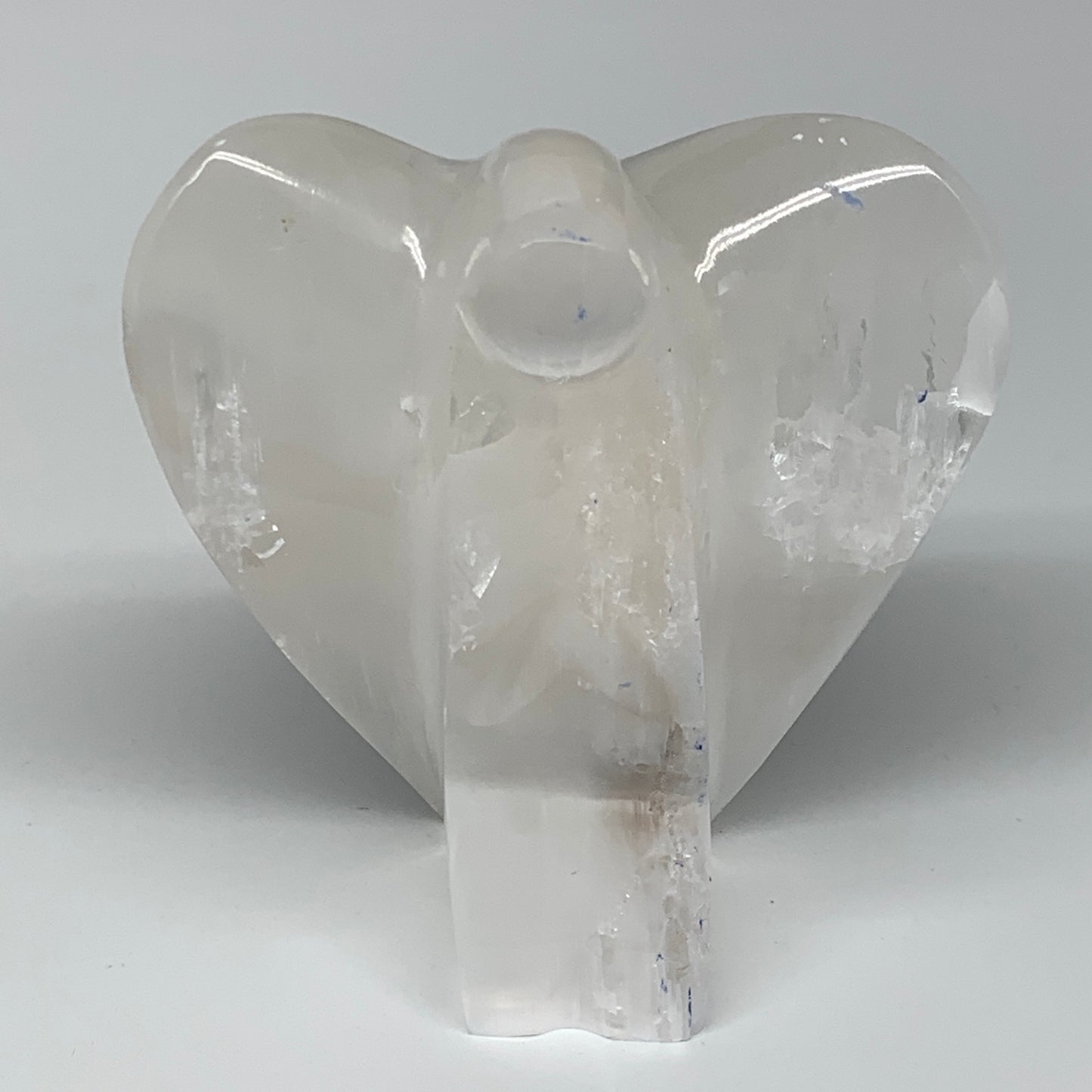 418g, 3.9"x3.5"x1.9"Natural Selenite (Satin Spar) Angel Crystal @Morocco,B8970