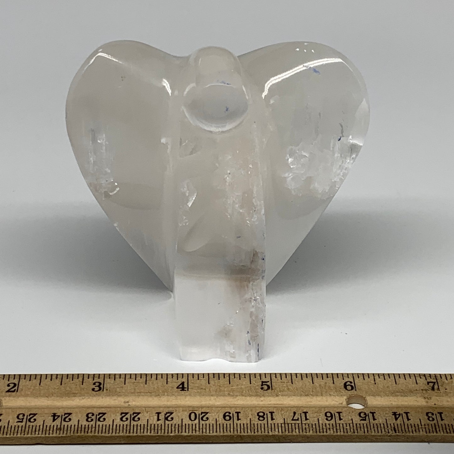 418g, 3.9"x3.5"x1.9"Natural Selenite (Satin Spar) Angel Crystal @Morocco,B8970