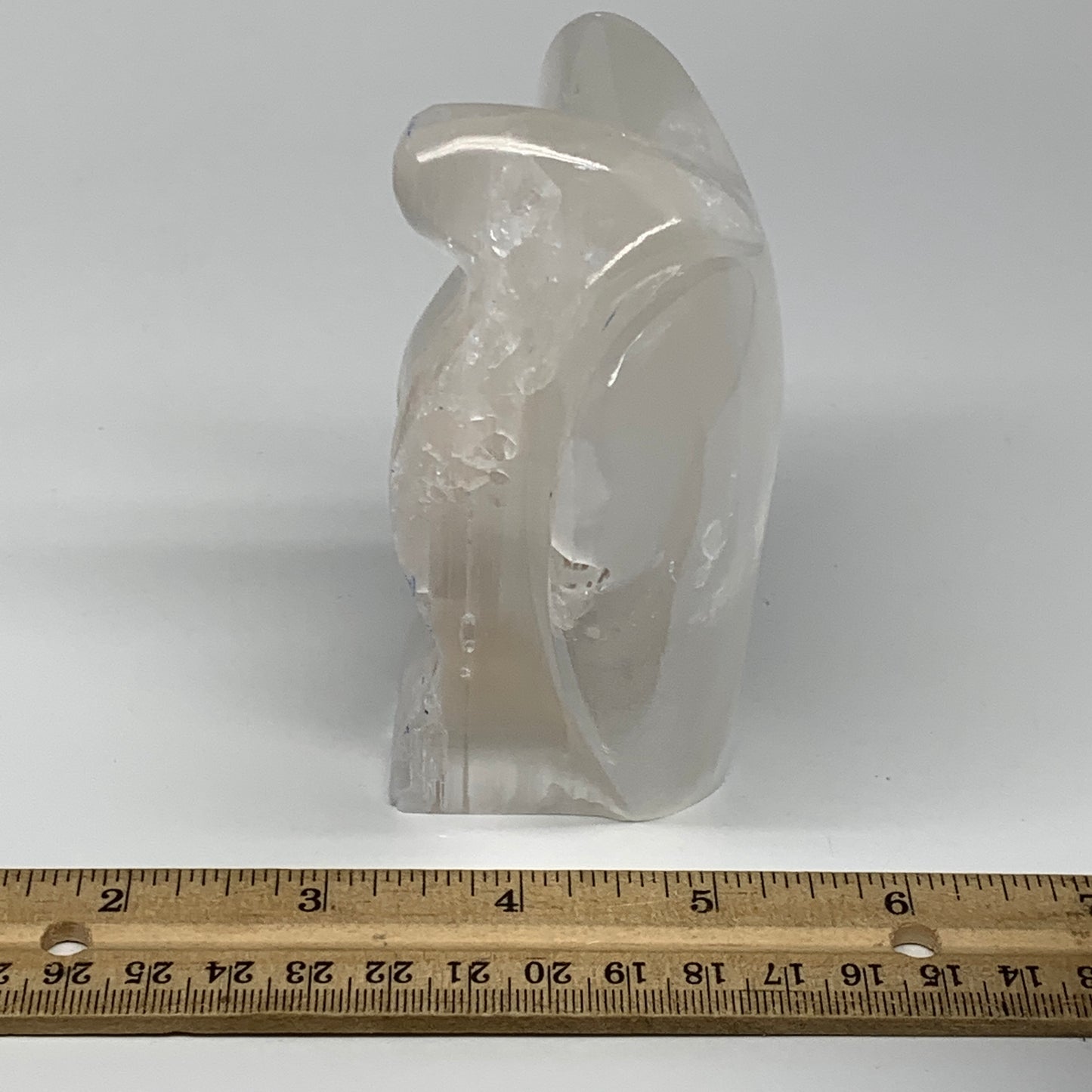 418g, 3.9"x3.5"x1.9"Natural Selenite (Satin Spar) Angel Crystal @Morocco,B8970