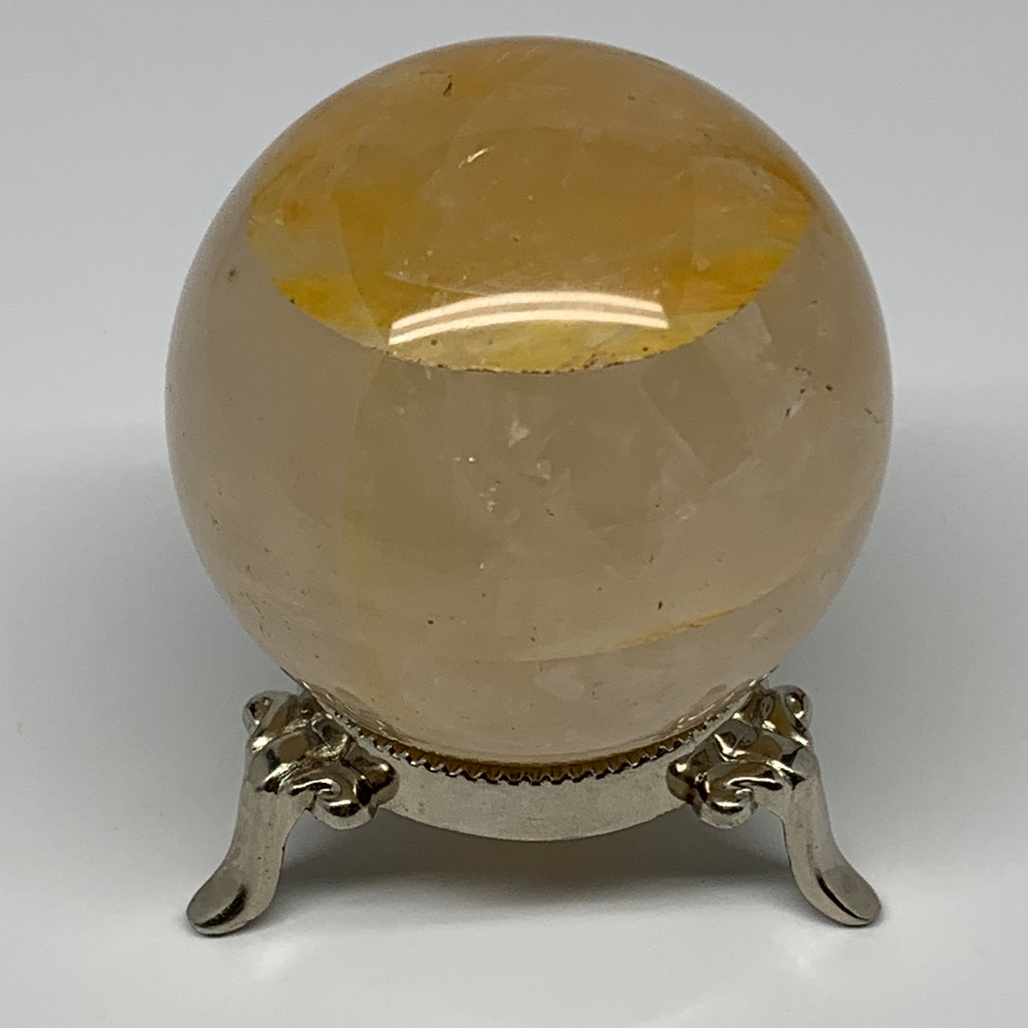 380.9g, 2.9" (65mm), Yellow Hematoid Sphere Crystal Ball Gemstones @Madagascar,B