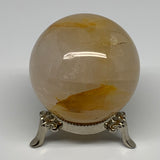 380.9g, 2.9" (65mm), Yellow Hematoid Sphere Crystal Ball Gemstones @Madagascar,B