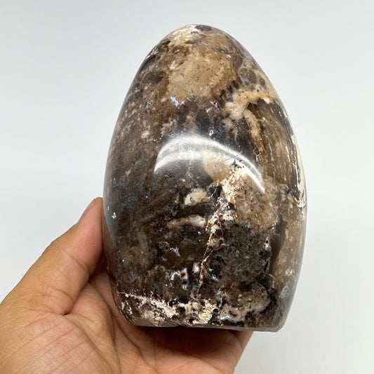 700g,4.5"x3"x2.6" Black Opal Freeform Polished Gemstone @Madagascar,B21088