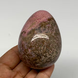 349.9g, 2.8"x2.1" Natural Untreated Rhodonite Egg Polished @Madagascar, B22784