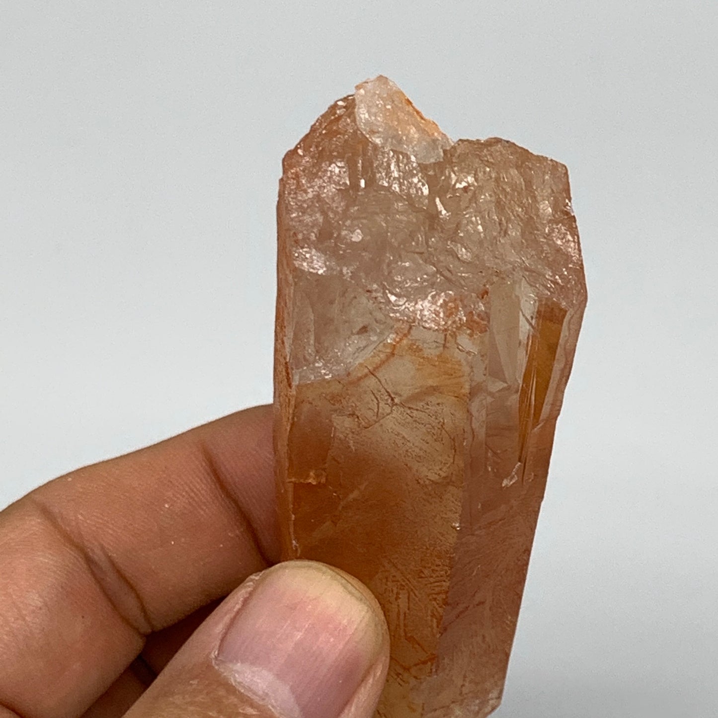 60.1g, 2.7"x1.2"x0.8", Natural Red Quartz Crystal Terminated @Morocco, B11476