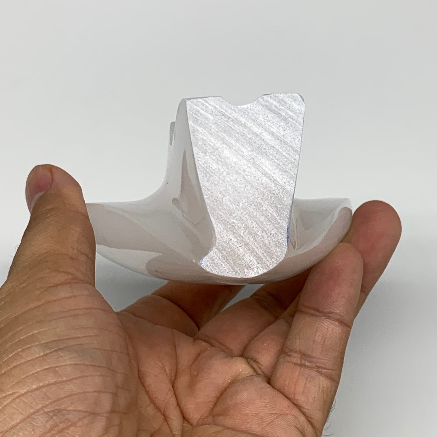 300g, 3.9"x3"x1.7"Natural Selenite (Satin Spar) Angel Crystal @Morocco,B8973