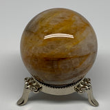 292.9g, 2.4" (60mm), Yellow Hematoid Sphere Crystal Ball Gemstones @Madagascar,B