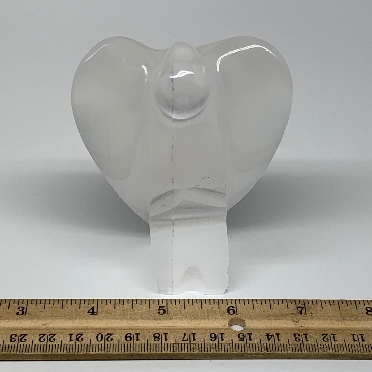 300g, 3.9"x3"x1.7"Natural Selenite (Satin Spar) Angel Crystal @Morocco,B8973