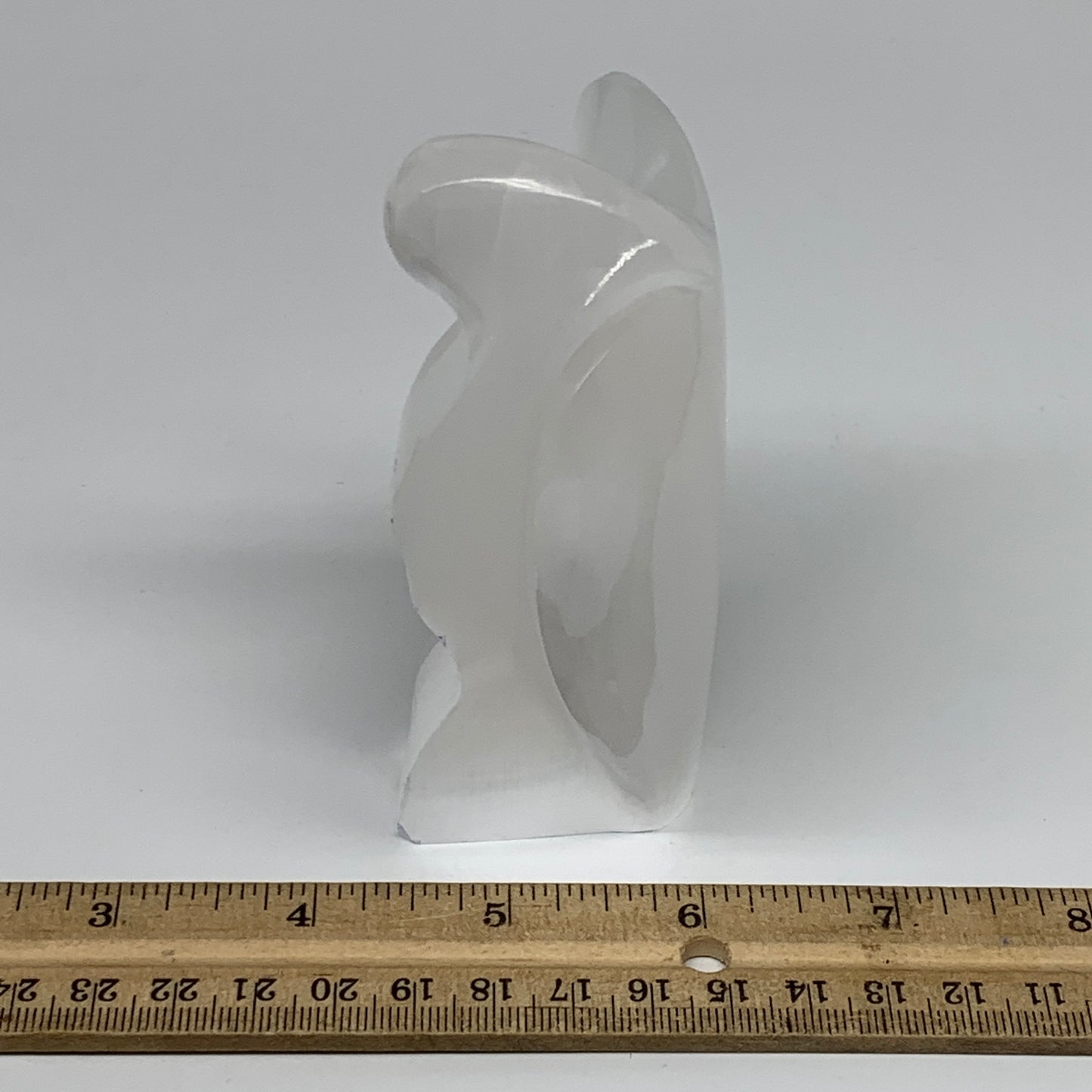 300g, 3.9"x3"x1.7"Natural Selenite (Satin Spar) Angel Crystal @Morocco,B8973