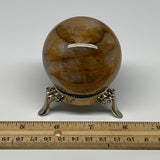 292.9g, 2.4" (60mm), Yellow Hematoid Sphere Crystal Ball Gemstones @Madagascar,B