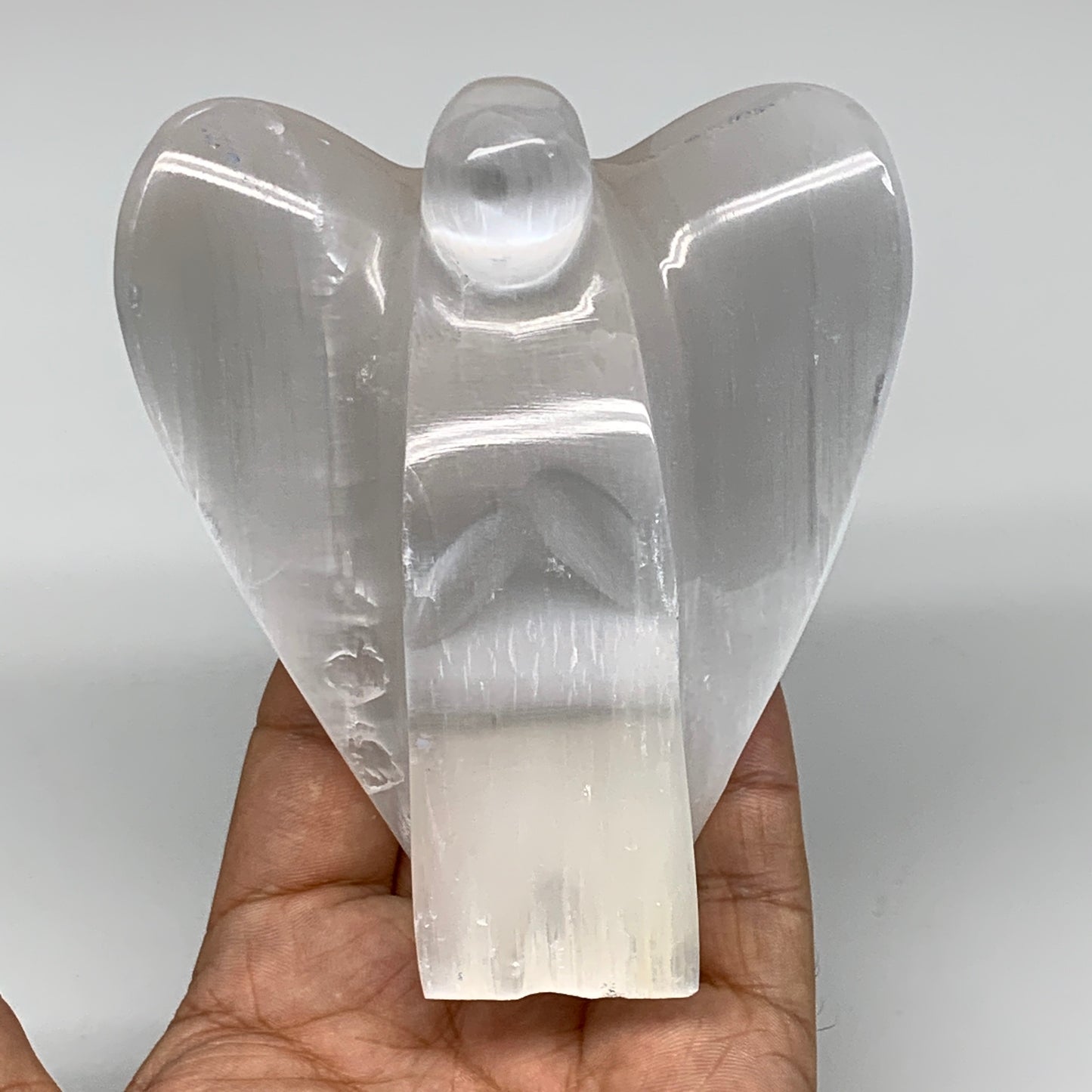 364.8g, 3.9"x3.4"x1.7"Natural Selenite (Satin Spar) Angel Crystal @Morocco,B8974