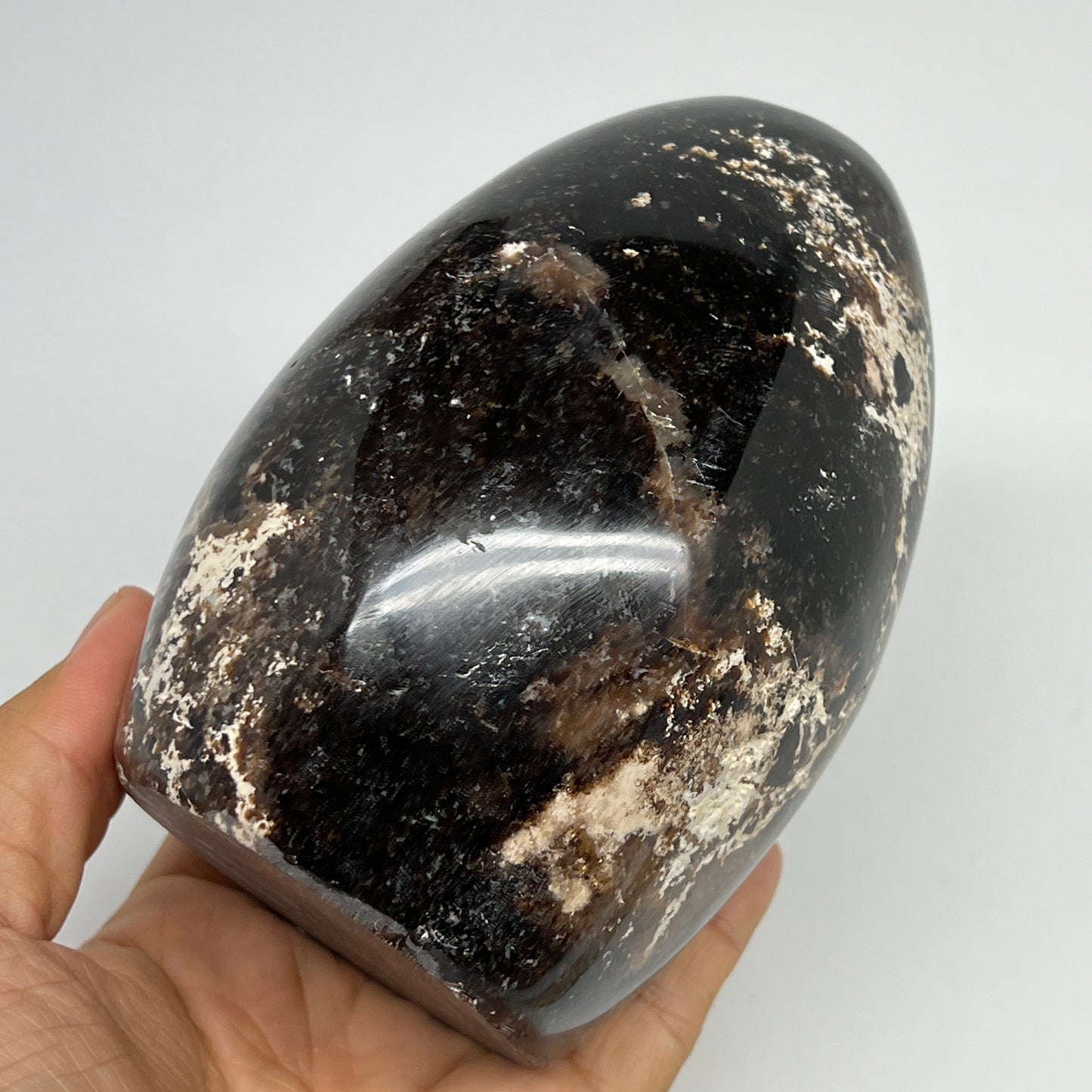 945g,4.8"x3.3"x3.1" Black Opal Freeform Polished Gemstone @Madagascar,B21089