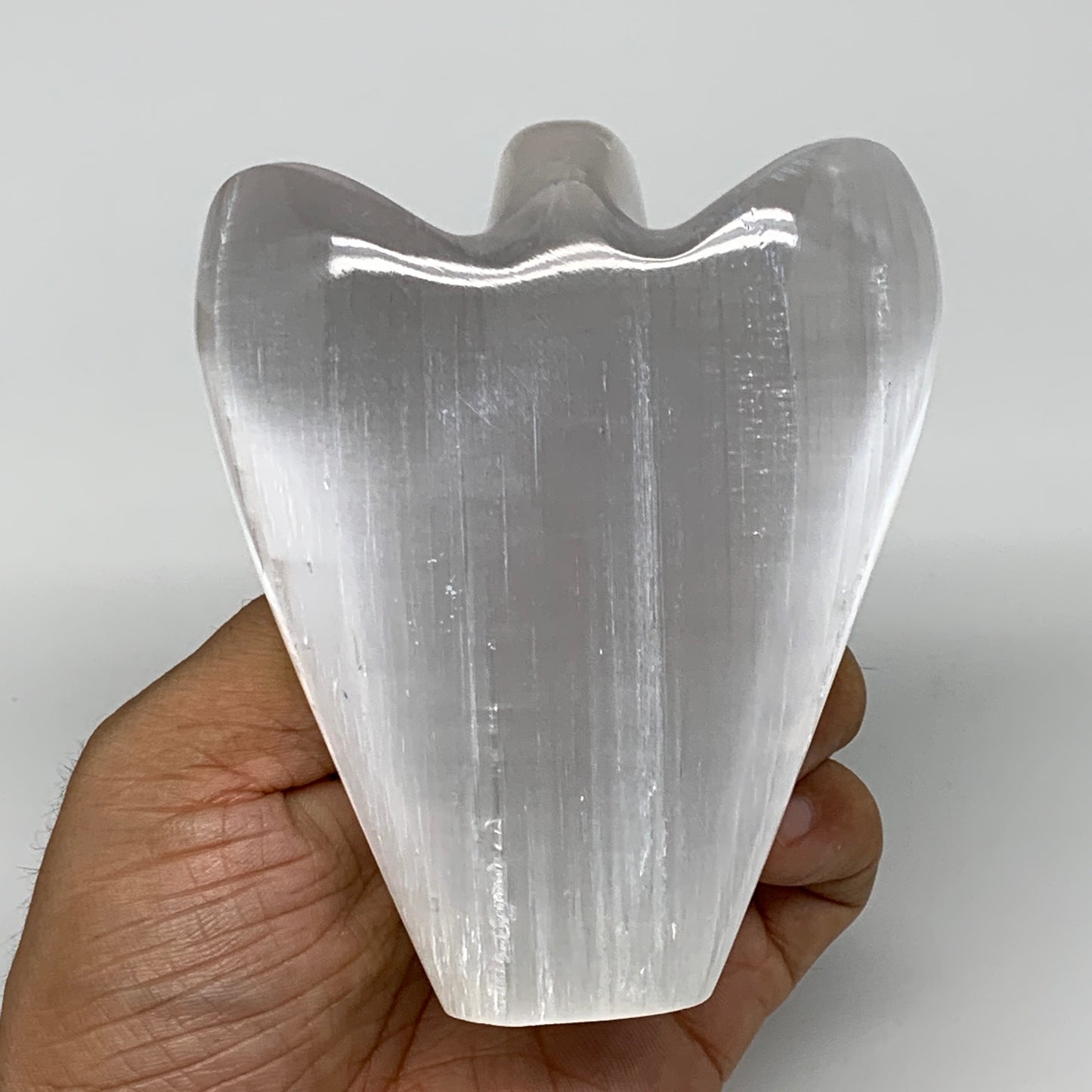 364.8g, 3.9"x3.4"x1.7"Natural Selenite (Satin Spar) Angel Crystal @Morocco,B8974