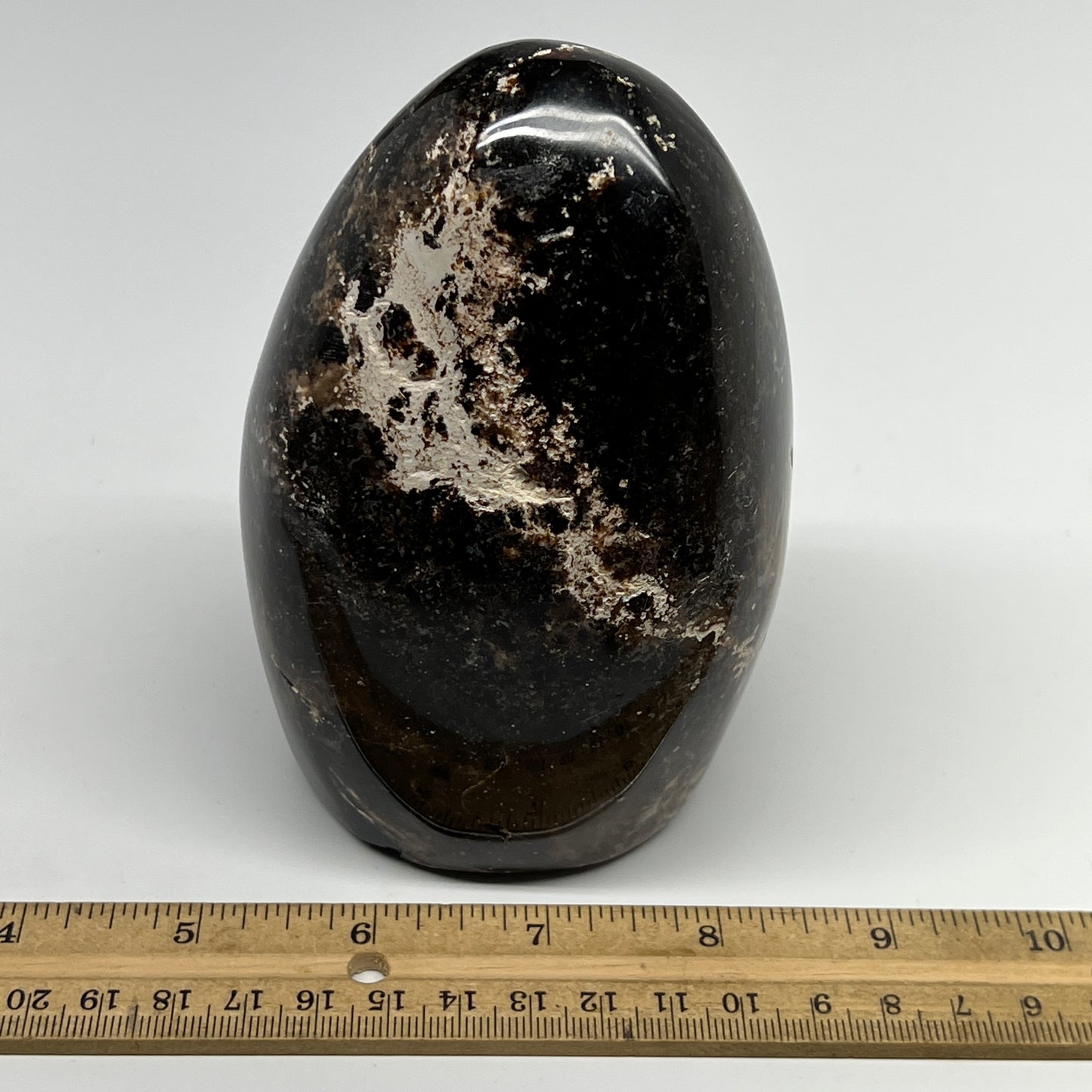 945g,4.8"x3.3"x3.1" Black Opal Freeform Polished Gemstone @Madagascar,B21089