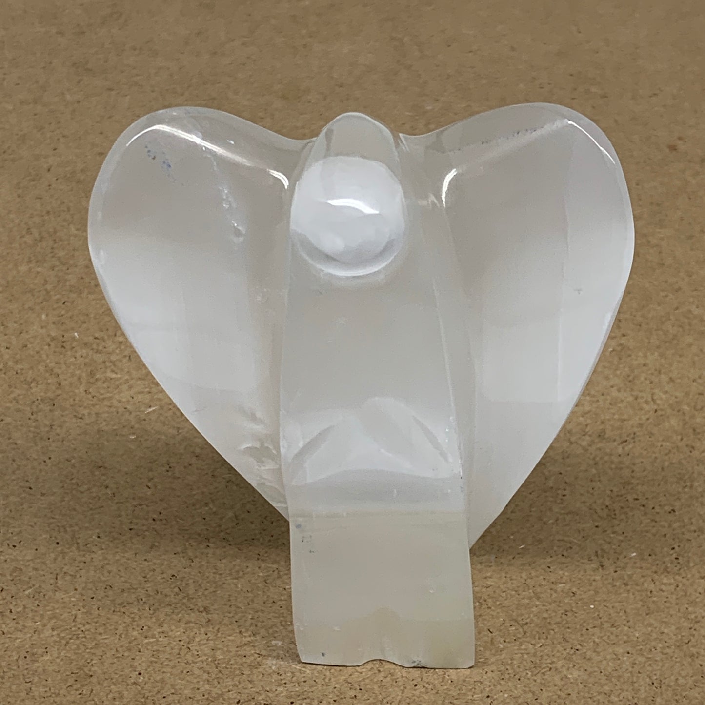 364.8g, 3.9"x3.4"x1.7"Natural Selenite (Satin Spar) Angel Crystal @Morocco,B8974