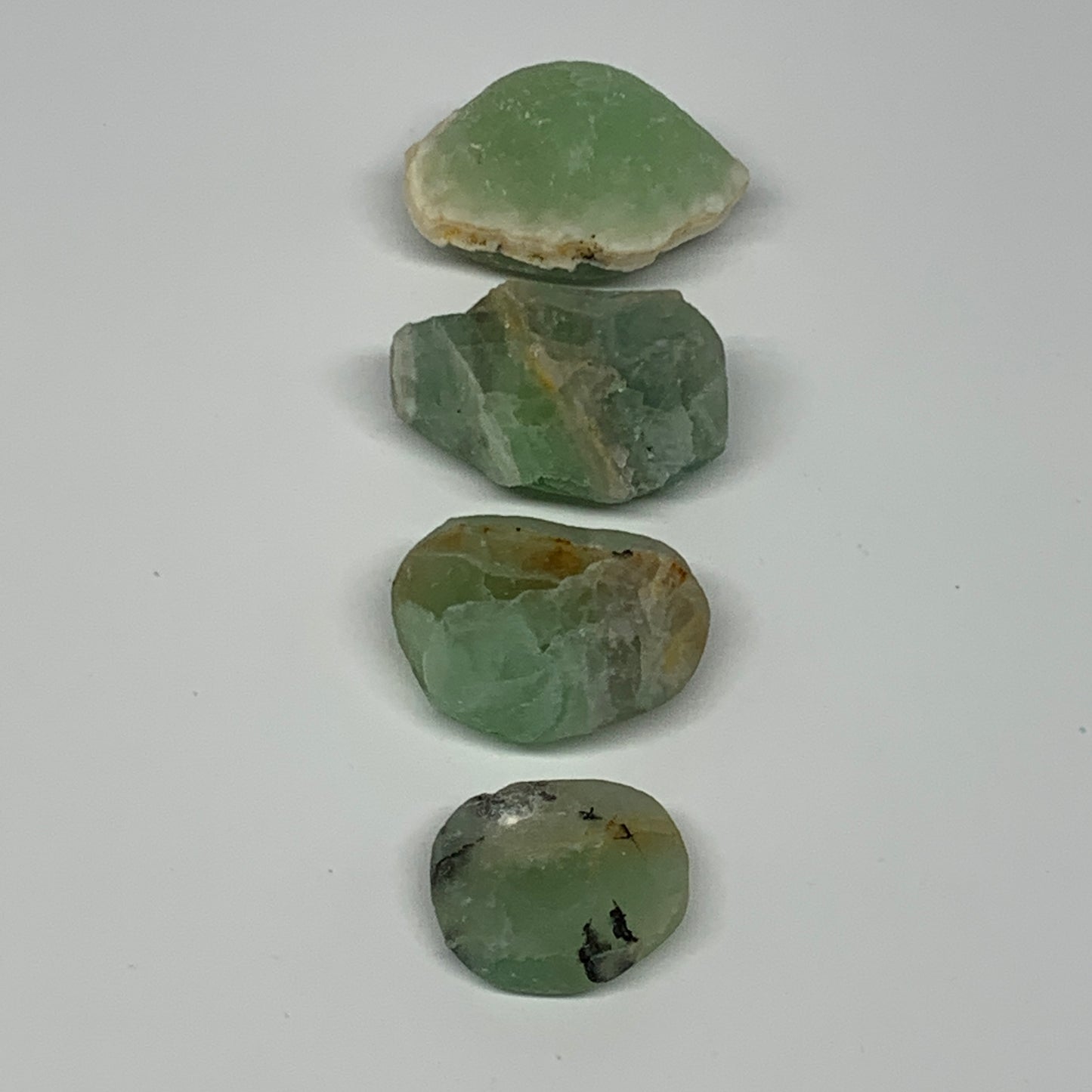 157.7g,1.2"-1.9", 4pcs, Fluorite Tumbled Rough/Semi- Polished @Mexico, B18716