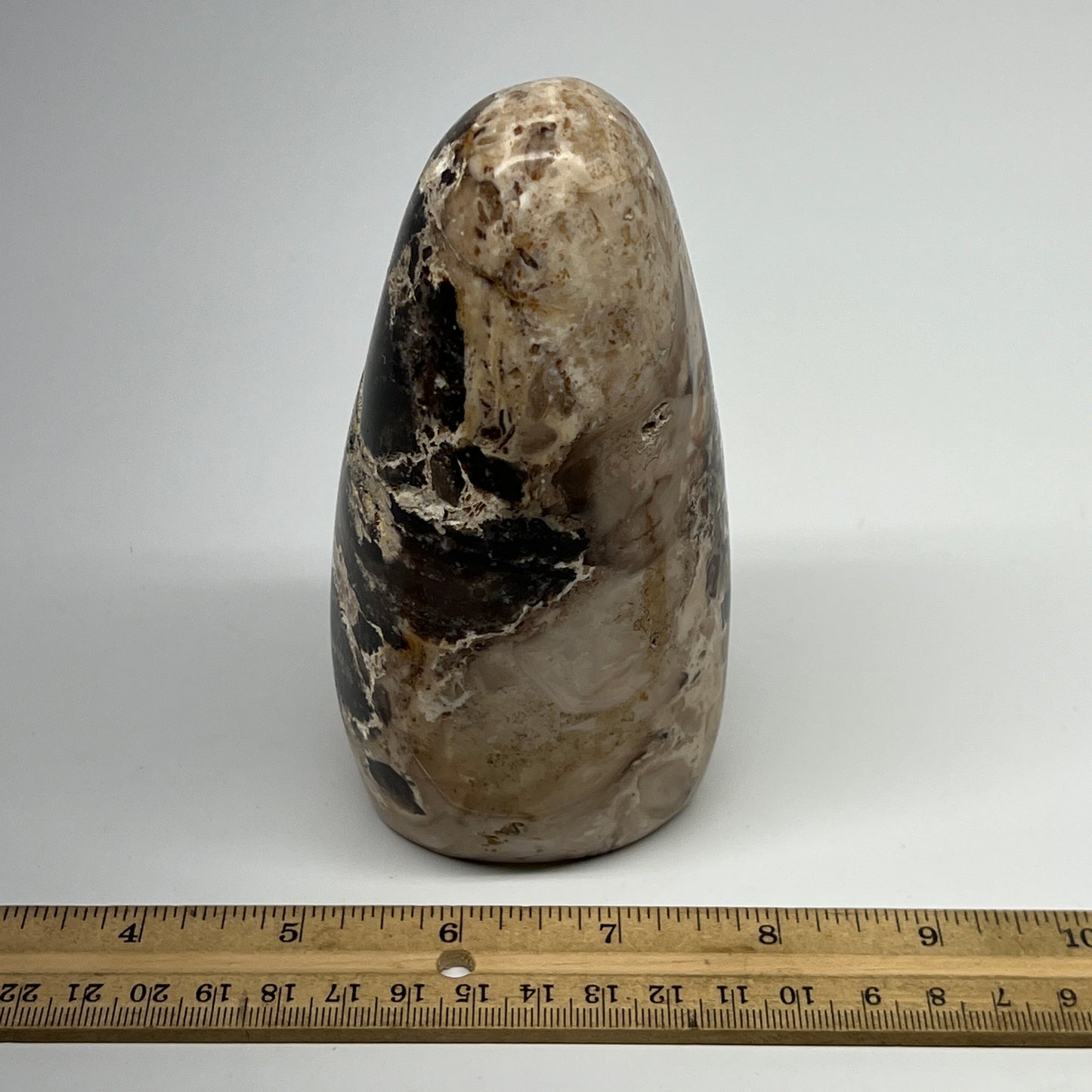 750g,5.2"x2.6"x2.6" Black Opal Freeform Polished Gemstone @Madagascar,B21091