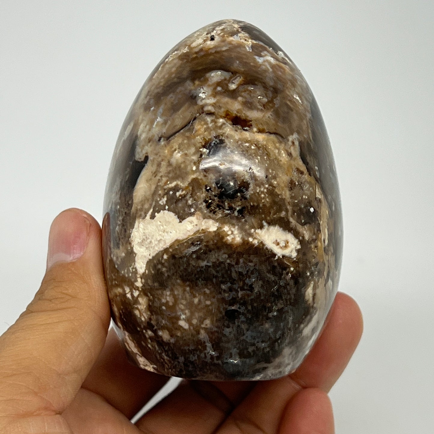 360.3g,3.1"x2.7"x2.2" Black Opal Freeform Polished Gemstone @Madagascar,B21092