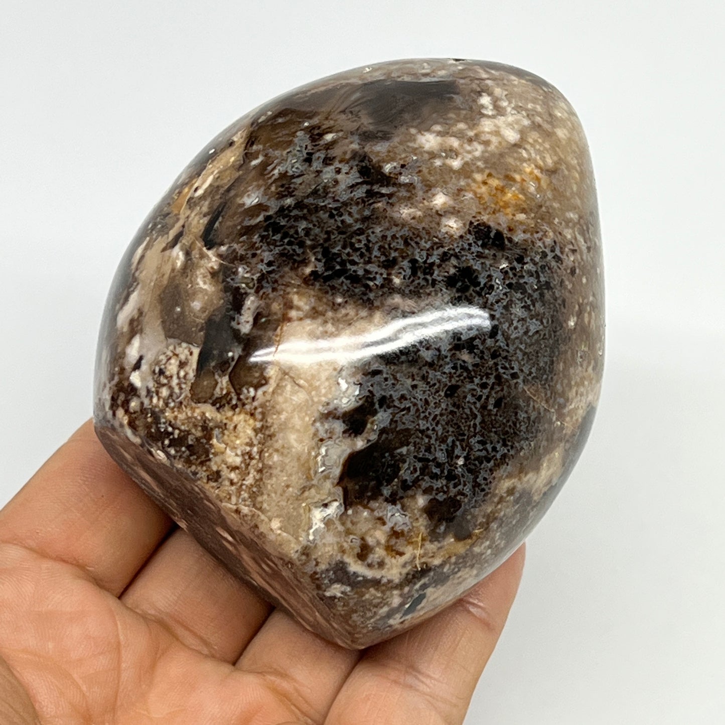 360.3g,3.1"x2.7"x2.2" Black Opal Freeform Polished Gemstone @Madagascar,B21092