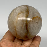 342.4g, 2.5" (62mm), Yellow Hematoid Sphere Crystal Ball Gemstones @Madagascar,B