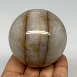342.4g, 2.5" (62mm), Yellow Hematoid Sphere Crystal Ball Gemstones @Madagascar,B