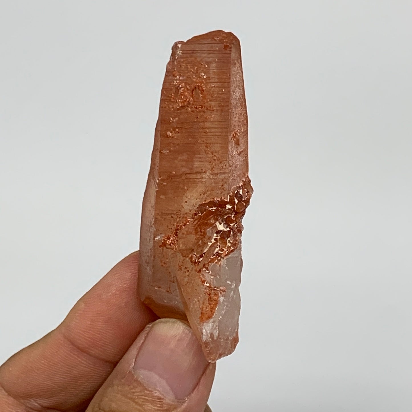 34.6g, 2.4"x1.4"x0.7", Natural Red Quartz Crystal Terminated @Morocco, B11484