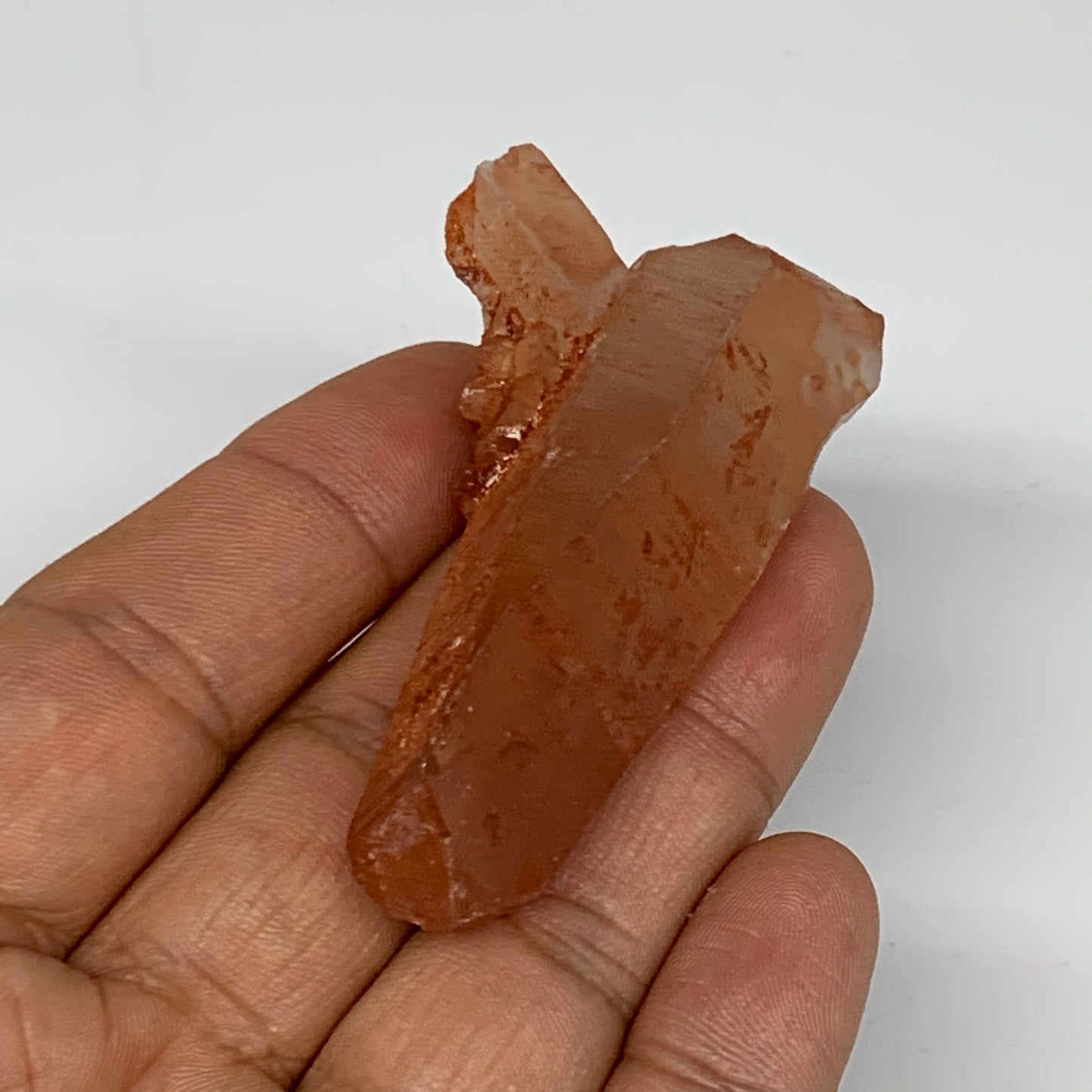 34.6g, 2.4"x1.4"x0.7", Natural Red Quartz Crystal Terminated @Morocco, B11484