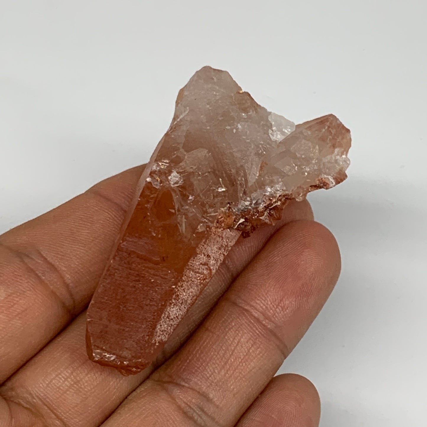 34.6g, 2.4"x1.4"x0.7", Natural Red Quartz Crystal Terminated @Morocco, B11484