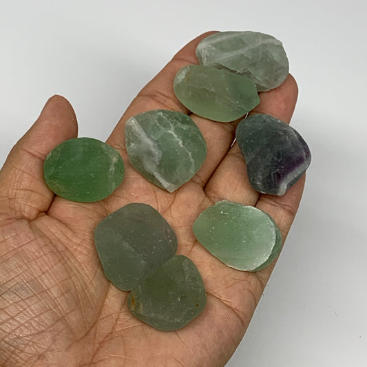148g,0.9"-1.4", 8pcs, Fluorite Tumbled Rough/Semi- Polished @Mexico, B18723